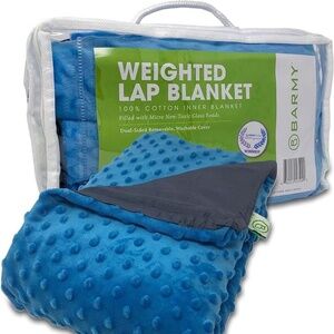 Kids Blue Weighted Lap Pad  24”x24”, 5lbs t Removable Cover Wash…